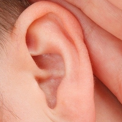 close up of ear with glue ear and allergies