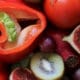 plate of chopped fruits and vegetables high in salicylates