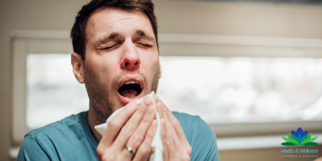 man with hay fever seeking natural hay fever relief